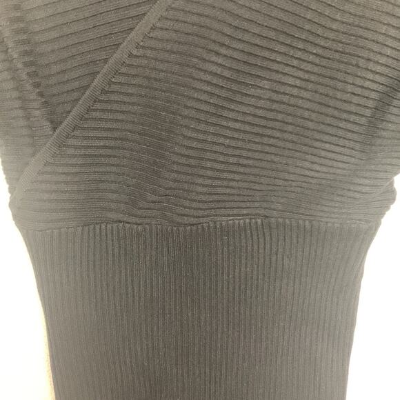 12th tribe womens large salty in the city black sweater mini dress v neck date r - Picture 7 of 12